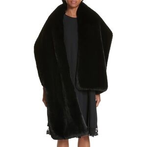MARC JACOBS long plush faux fur stole, 78in length